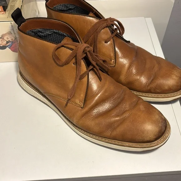 Vince Camuto Men's Brown Leather Shoes•Size 9.5 - Picture 2 of 6